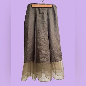 ✨ Carla Carini - vintage army green skirt with tulle trim